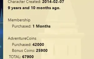 AQW CONTA RARA - QUASE 10 ANOS - NAVAL COMMANDER - 60K DE AC