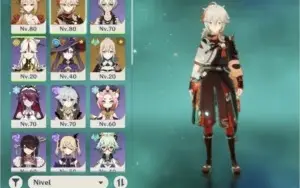 Ar47. Kazuha, yoimiya, jean c1, mona lança de jade