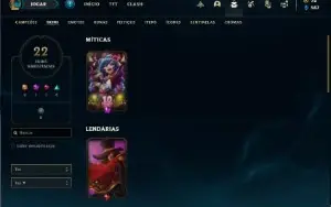 Conta prata 4 com 72 Champs e 42 skins (Criada em 2012)