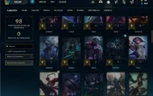 Conta prata 4 com 72 Champs e 42 skins (Criada em 2012)