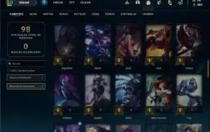 Conta prata 4 com 72 Champs e 42 skins (Criada em 2012)