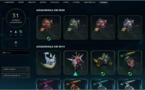 CONTA LOL - D3- TODOS OS CAMPEÕES - 224 SKINS (2011)
