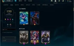 Conta Lol - 120 Skins + LVL 200+ -- Prata 4