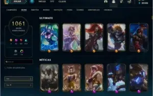 Conta LOL praticamente full skins.