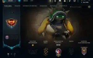 Conta Rara com Rammus Rei, Kayle Juiza e Skins Vitoriosas