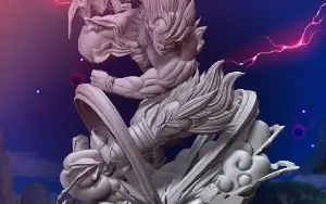 Sekai 3D Models - Goku Vs Vegeta Sculpture and Bust STL