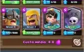 Conta level 9, arena 8 com 3 lendárias e 60 cartas