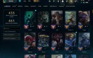 Unranked com 150 Champs e 185 Skins ( MID / TOP / JG )