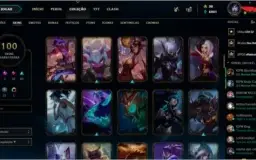 Conta LOL nivel 163 100 skins Ouro 4 Gastos 1500 reais