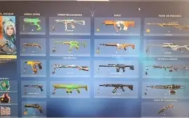 conta de valorant com 3 primeiros passes e varias skins