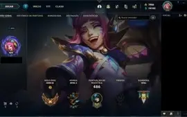 Conta com 534 skins, todos champ, todos emotes