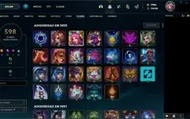 Conta com 534 skins, todos champ, todos emotes
