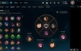 Conta com 534 skins, todos champ, todos emotes