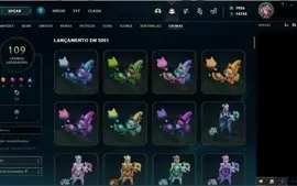 Conta com 534 skins, todos champ, todos emotes