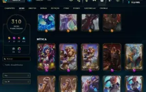 Conta Main Adc, Com 310 Skins Prestigio Do Ez