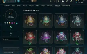 Conta Full LoL - 168 CH | 122 SKINS | HONRA 5 | 443K TK