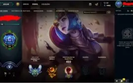 conta league of legends diamente, com 55 skins!
