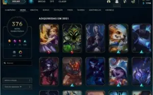 Conta lol platina 3 376 skins