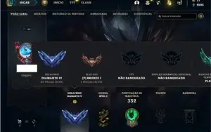 Conta diamante 4 com 155 Champs e 167 Skins + 7 Vitoriosas