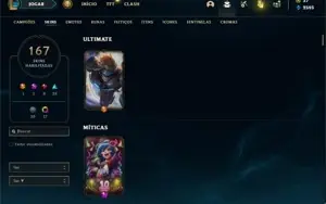 Conta diamante 4 com 155 Champs e 167 Skins + 7 Vitoriosas