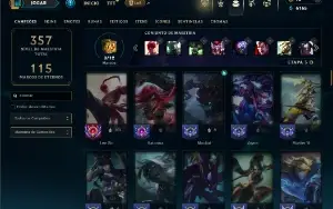 Unranked com 90 Champs e 59 Skins