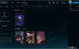 Conta lol Ouro 3 na s8