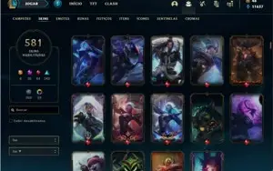 Conta ouro 4 com TODOS os champs e 581 Skins + 8 Prestigios