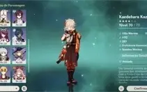 kazuha + ayaka com arma dela + diluc AR41