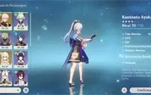 kazuha + ayaka com arma dela + diluc AR41