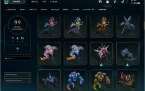 Conta de lol com + de 430 skins
