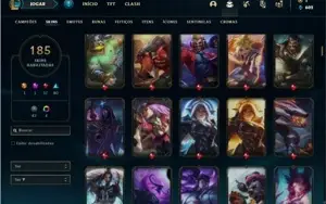 Conta prata 1 com TODOS os champs e 185 Skins + 1350 RP