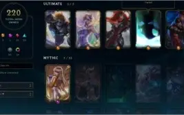 Conta de LOL 220 Skins Ouro 2 com com todos os campeões!
