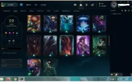 Conta de League of Legends lvl 180, Plat 4