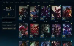 Conta lol 198 skins diamante desde a season 6