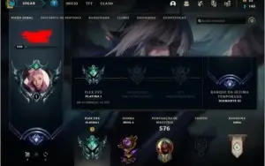 Conta lol 198 skins diamante desde a season 6