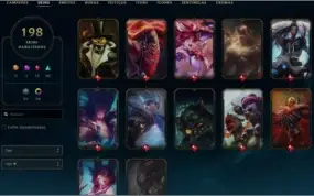 Conta lol 198 skins diamante desde a season 6