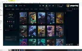 Conta De Lol Com 343 Skins-League Of Legends