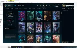 Conta De Lol Com 343 Skins-League Of Legends