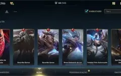 WILD RIFT CONTA BRASIL. NVL 40, DESDE O LANÇAMENTO. SKINS E+