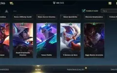 WILD RIFT CONTA BRASIL. NVL 40, DESDE O LANÇAMENTO. SKINS E+