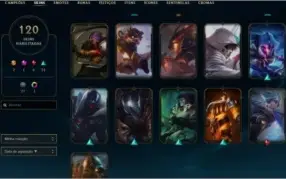 Conta LoL 2012 120 skins