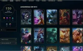 Conta LoL 2012 120 skins