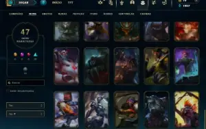 Prata 2 com 75 Champs e 47 Skins + 4 Espolios