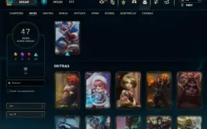 Prata 2 com 75 Champs e 47 Skins + 4 Espolios