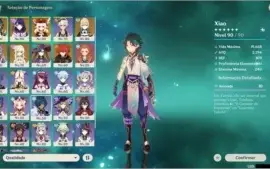 Xiao, Raiden Shogun c1, Klee + pity 74 promocional + 8 5*