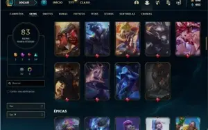Conta ouro 2 com 125 Champs e 83 Skins