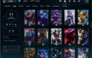 Conta ouro 2 com 125 Champs e 83 Skins
