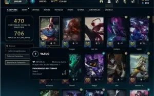 Conta ouro 2 com 125 Champs e 83 Skins