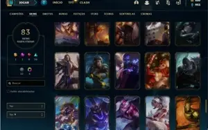 Conta ouro 2 com 125 Champs e 83 Skins