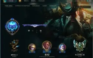 Conta LoL Platina 3 Borda Diamond